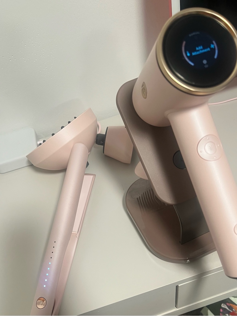 T3 Pink Styling Set — Hair Dryer & Straightener Accessories